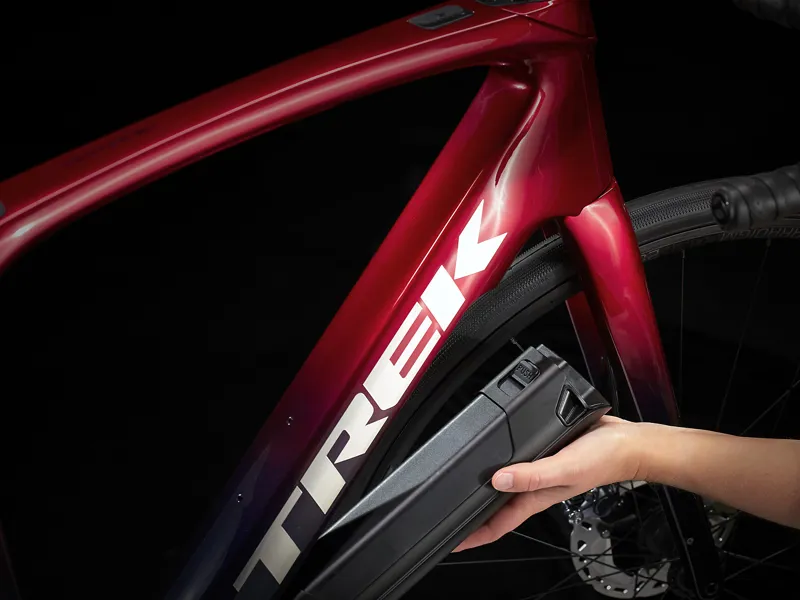 2022 Trek Domane+ Lt Road Bike Rage Red to Deep Dark Blue Fade-5